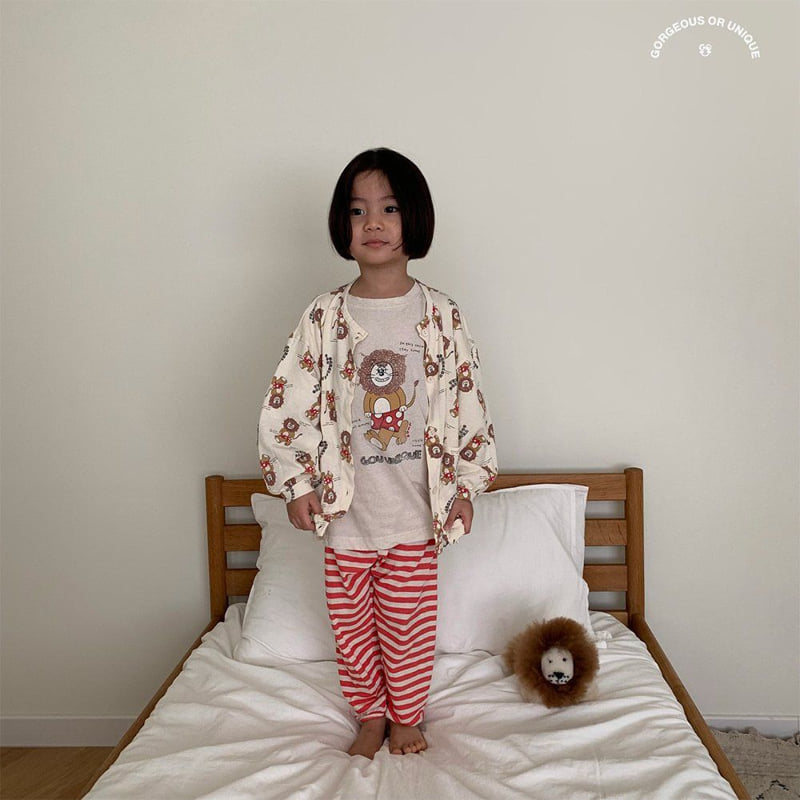 go;u - Korean Children Fashion - #kidsshorts - Lion Tee - 11