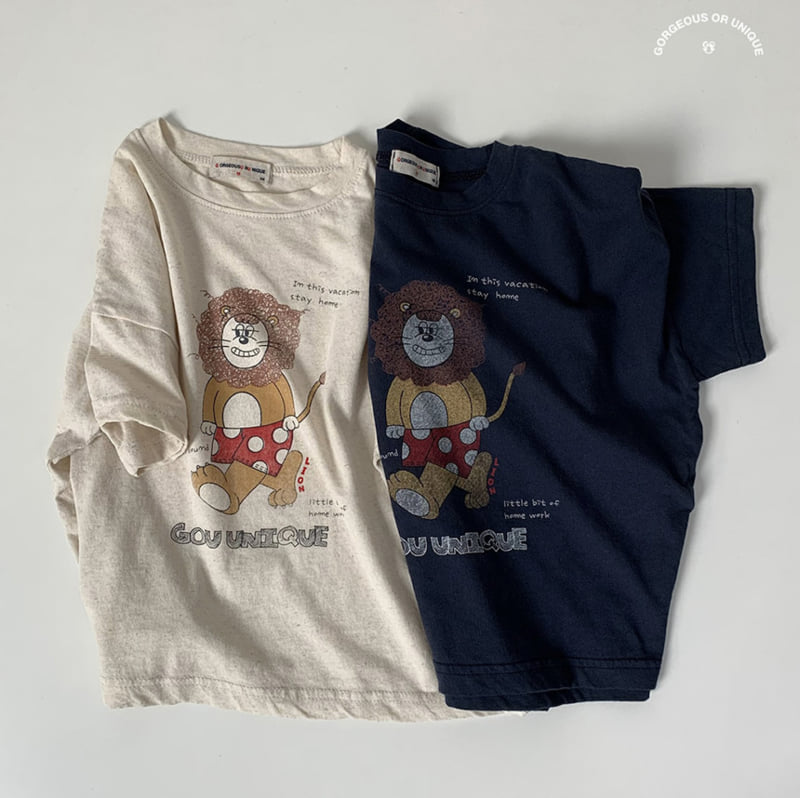 go;u - Korean Children Fashion - #littlefashionista - Lion Tee