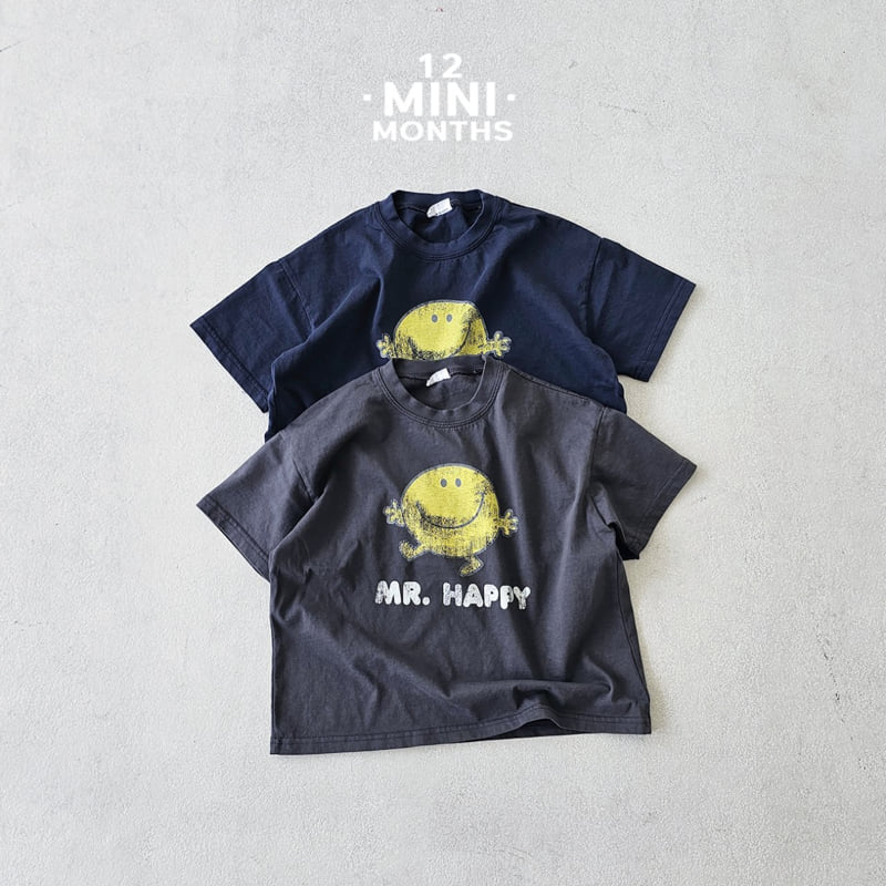 12 Month - Korean Baby Fashion - #babyclothing - Mini Happy Tee