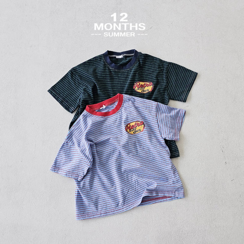 12 Month - Korean Children Fashion - #kidsshorts - Retro Tee