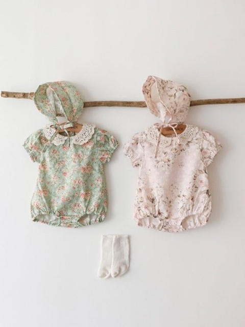 Antoinette (Romper + Hat Set)