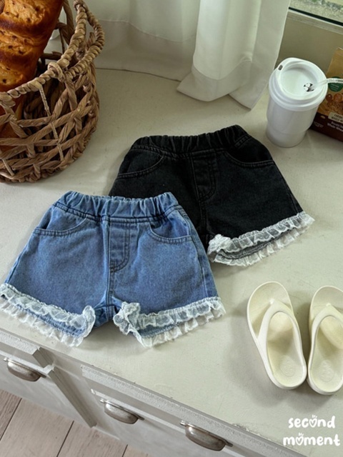 Lace Denim Shorts