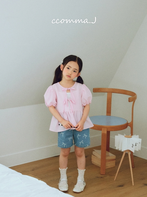 Ribbon Denim Shorts Ribbon Denim Shorts