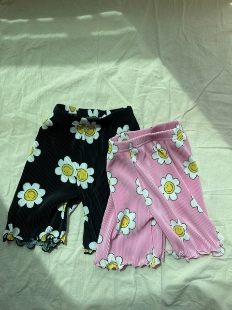 Flower Pleated Pants