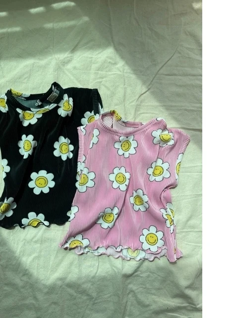Flower Pleated Tee