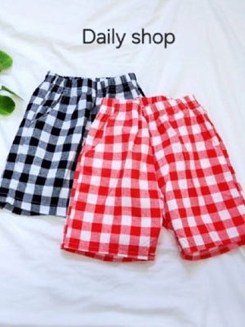 Check Cotton Linen Pants Check Cotton Linen Pants