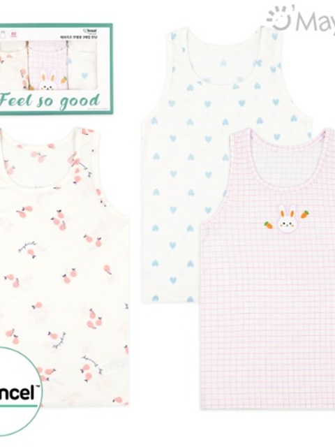 Fresh Rabbit Girls 3-Pack Modal Sleeveless Fresh Rabbit Girls 3-Pack Modal Sleeveless