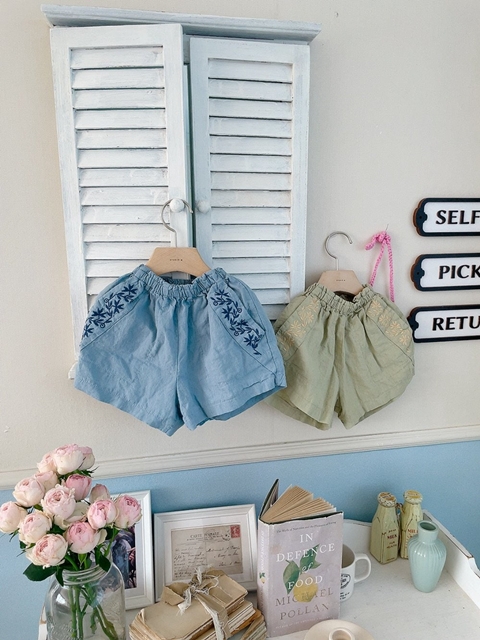 Marine Embroidered Shorts