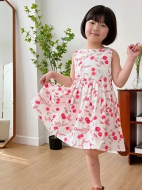 Neon Cherry Sleeveless One-piece Neon Cherry Sleeveless One-piece