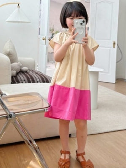 Pink Colorblock One-piece Pink Colorblock One-piece