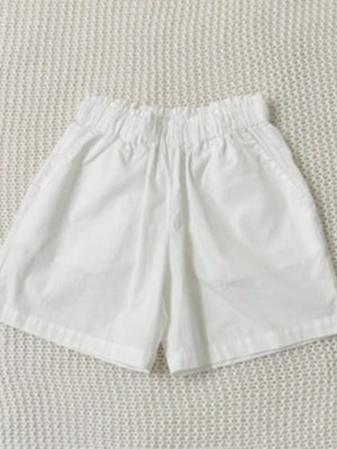 Puang Cotton Shorts (White) Puang Cotton Shorts (White)