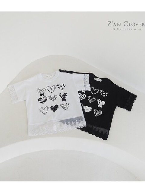 Lace Heart Long Tee Lace Heart Long Tee