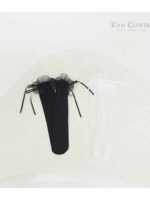 Ribbon See-through Socks Ribbon See-through Socks