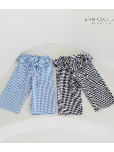 Check Frill Pants Check Frill Pants