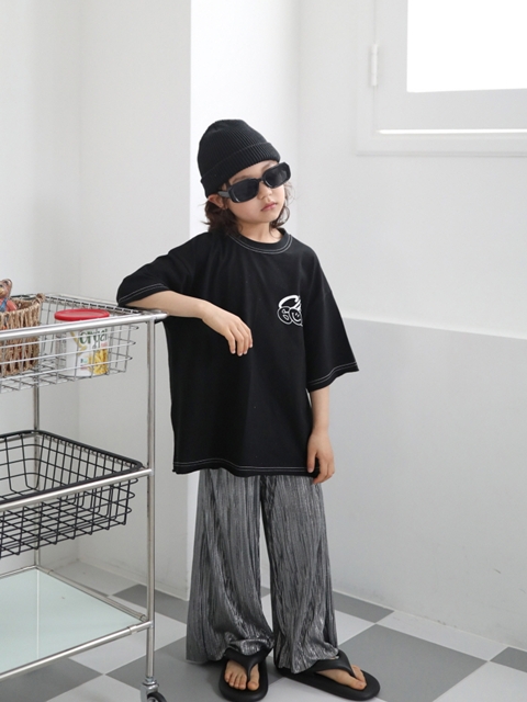 Silver Pleated Pants (Mom)