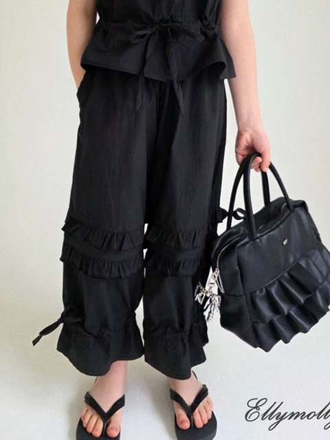 Frill Washed Banding Pants
