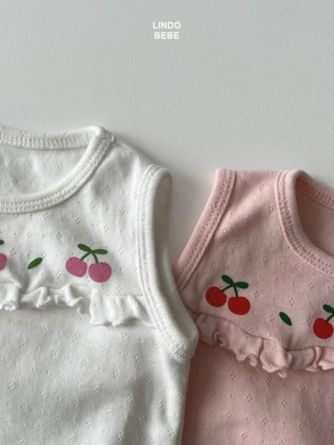 Bebe Cherry Frill Bodysuit