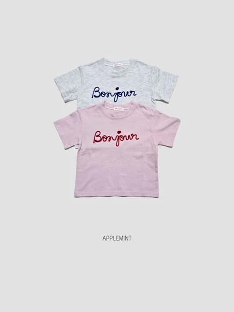 Bonjour Embroidered Tee Bonjour Embroidered Tee