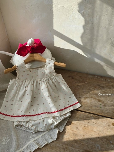 Mini Cherry Set (Blouse + Bloomer Set)