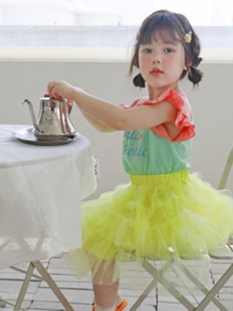 Frill Tiered Tutu Skirt (Yellow) Frill Tiered Tutu Skirt (Yellow) by Bonne for Child - catalog view