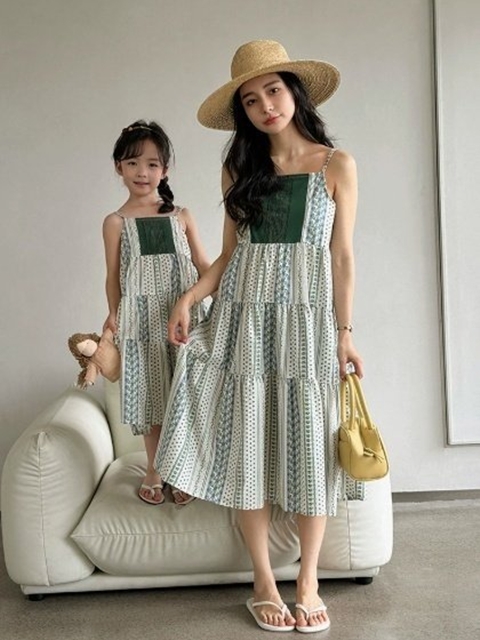 Family Look Green Tea One-piece (Mom)