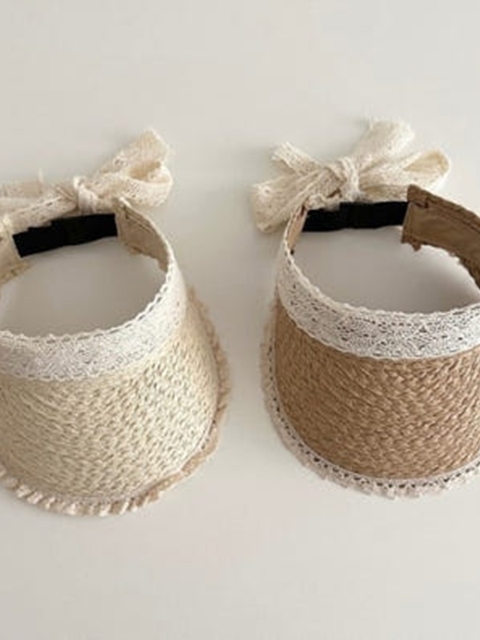Lace Straw Sun Cap
