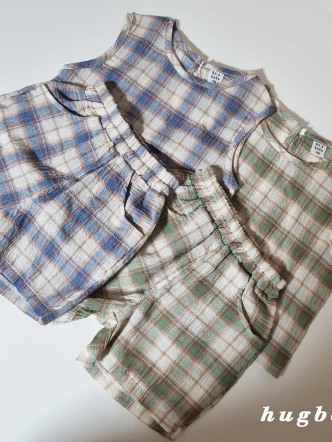 Check Sleeveless Set Check Sleeveless Set