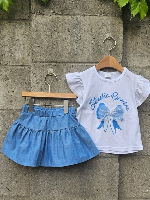 Mesh Ribbon Frill Tee