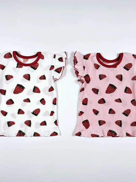 Strawberry Pleats Tee