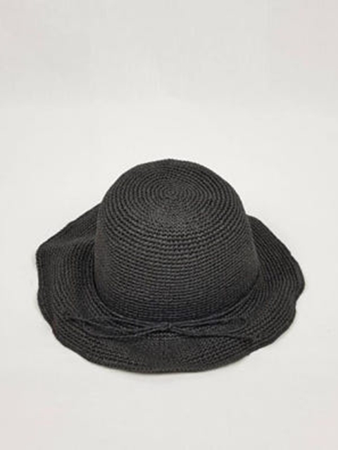 Flat-Brim Straw Hat