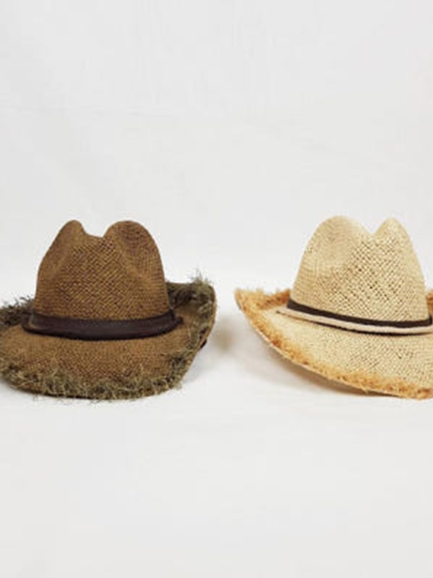Fringed Cowboy Straw Hat