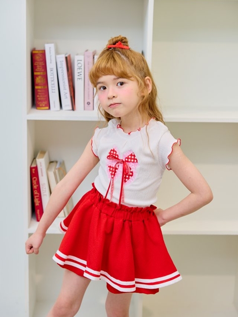 Ribbon Check Sleeveless Tee Ribbon Check Sleeveless Tee