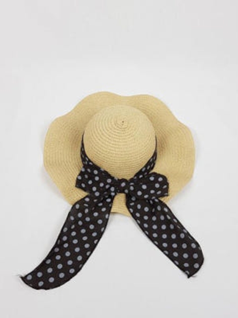 Polka Dot Hula Straw Hat