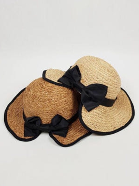 Ribbon Band Hula Raffia Hat