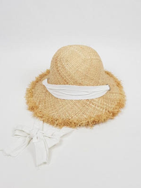 Strap Round Raffia Hat