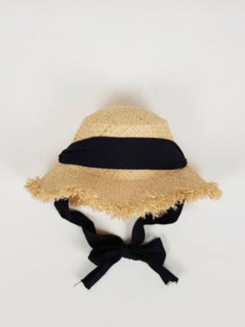 Strap Angled Raffia Hat
