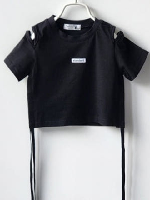 Side-Pleated Crop Tee Side-Pleated Crop Tee