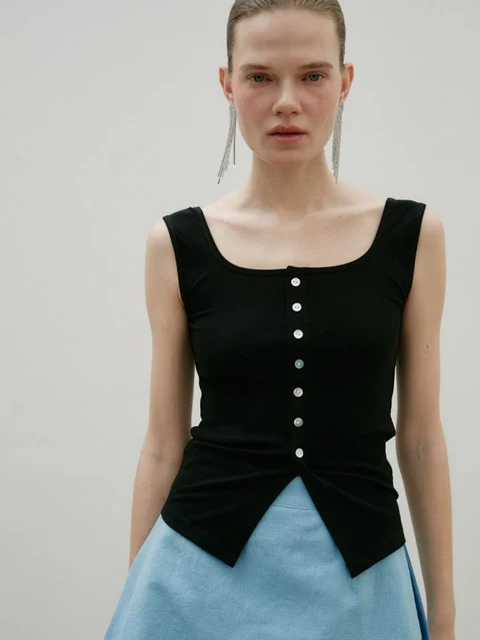 Summer Button Sleeveless
