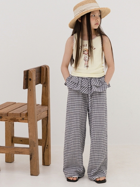 Check Frill Pants Check Frill Pants