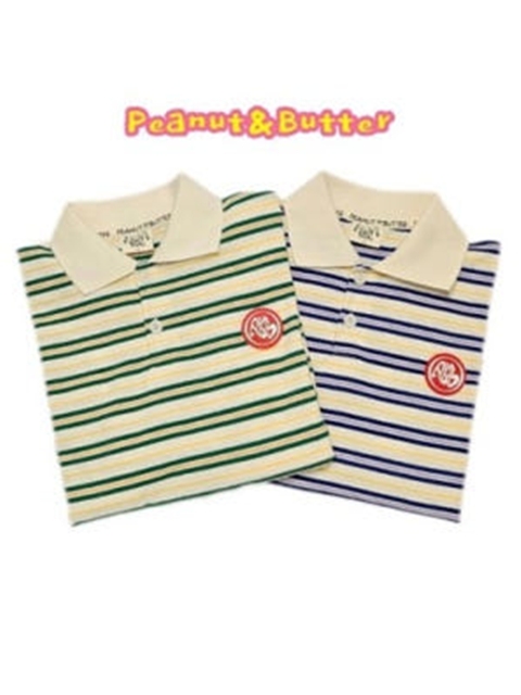Striped Collar Short Sleeve Tee Striped Collar Short Sleeve Tee