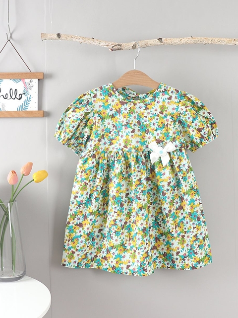Flower Garden Short Sleeve One-piece