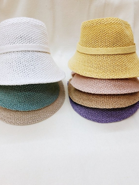 Crochet Straw Half Bonnet