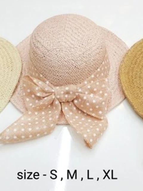 Polka Dot Straw Hat