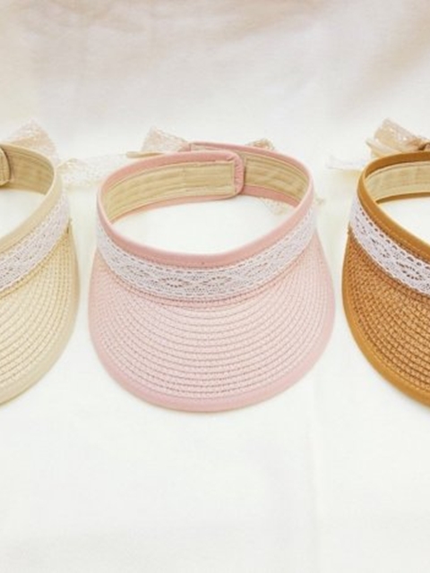 Lace Straw Sun Cap
