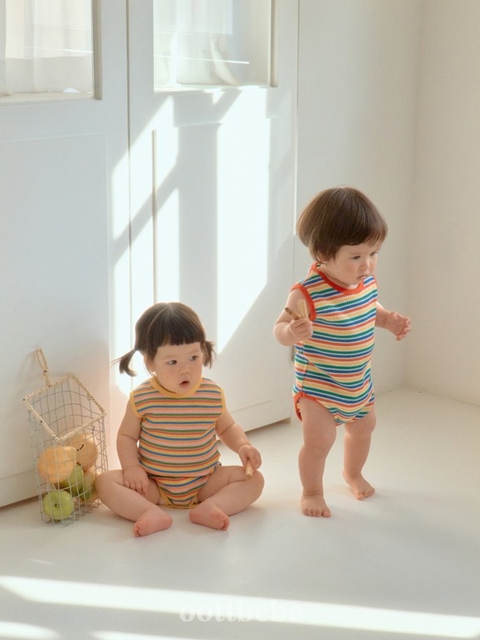 Summer Rainbow Sleeveless Bodysuit