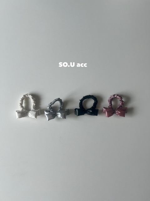 Enamel Ribbon Scrunchie Enamel Ribbon Scrunchie