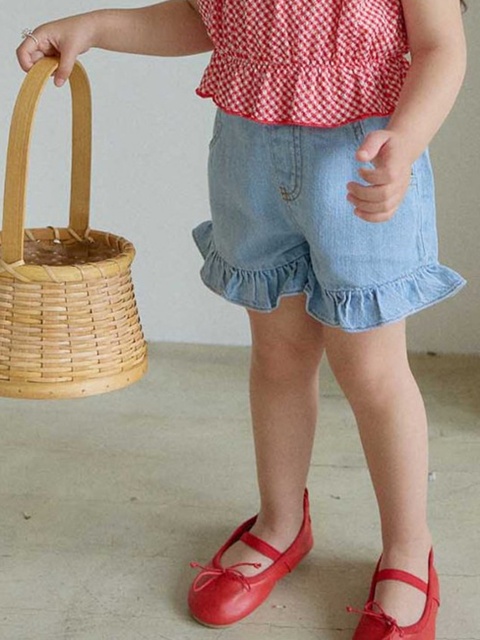 Denim Frill Shorts