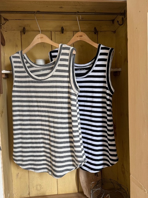 Gauze Stripe Sleeveless