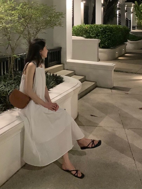 Cotton Shirring Sleeveless Dress Cotton Shirring Sleeveless Dress