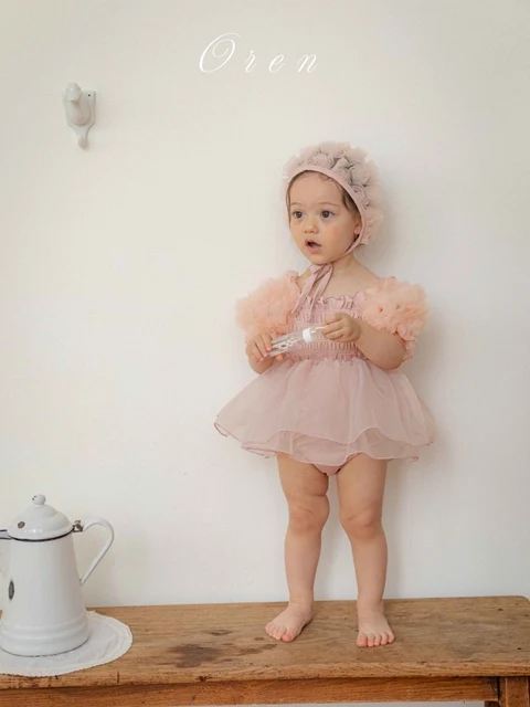 Marianne Rose Swimsuit with Bonnet (Bebe, Organza)